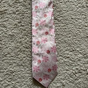 Ted Baker Pink Floral Patterned Tie Paisley